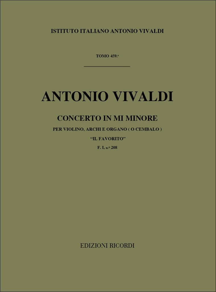 Concerto In Mi Min. 'Il Favorito'